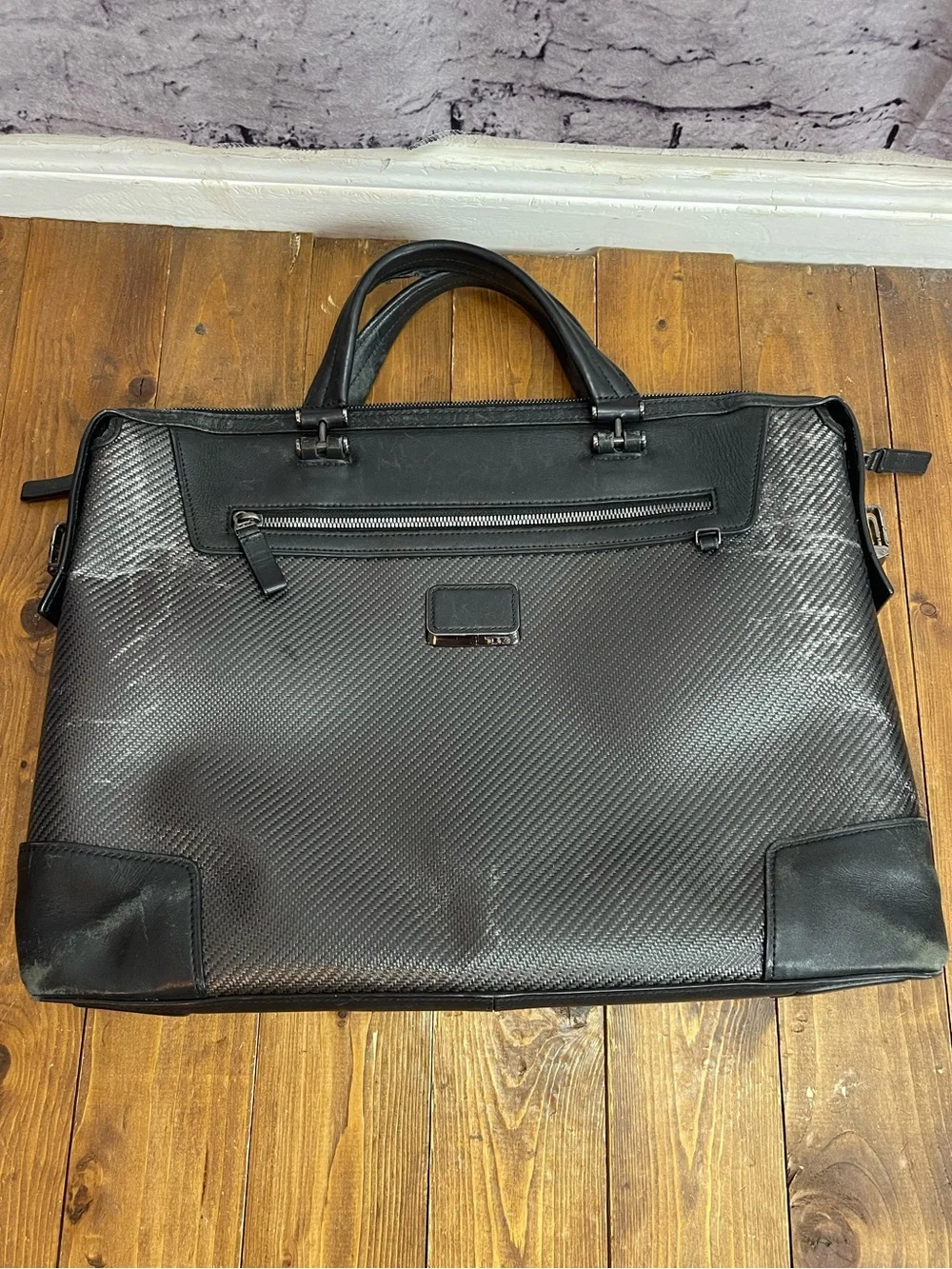 Tumi CFX Indianapolis Slim Briefcase rough condition